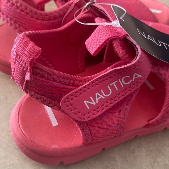 Nautical Pink Met Multi Stripe Open Toe Water Shoe - Picture 7 of 8